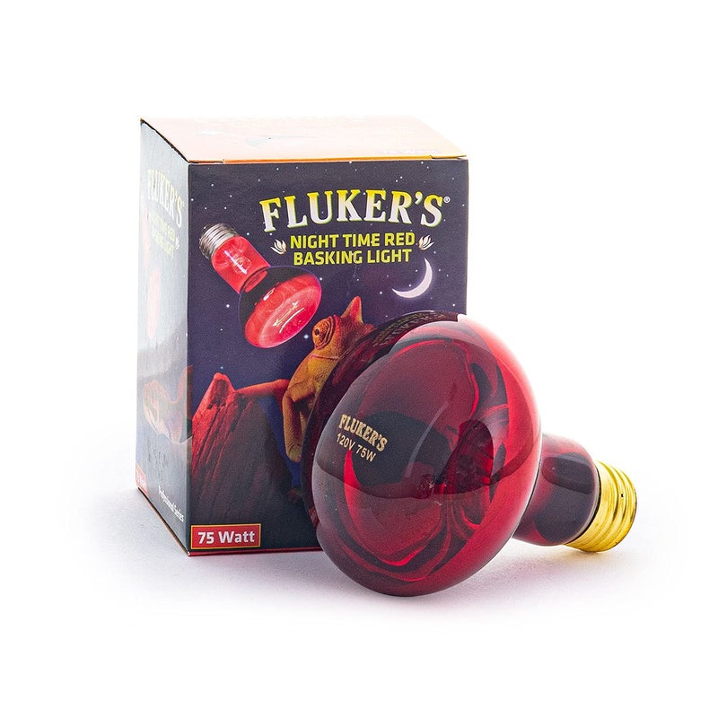 Fluker's Night Time Red Basking Spotlight, Infrared Heat Lamp for Reptiles, 75 Watt - Image 1